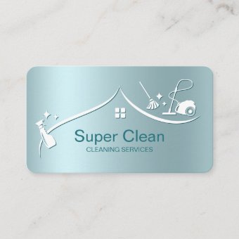 Professional Cleaning House Services Business Card 