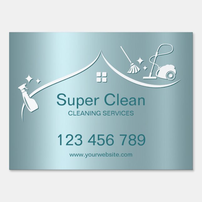 Professional Cleaning House Services Sign (Front)