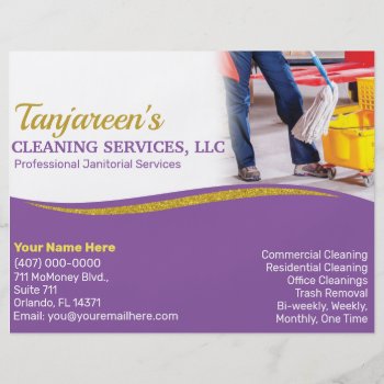Professional Cleaning/janitorial Housekeeping A4 Flyer by WhizCreations at Zazzle