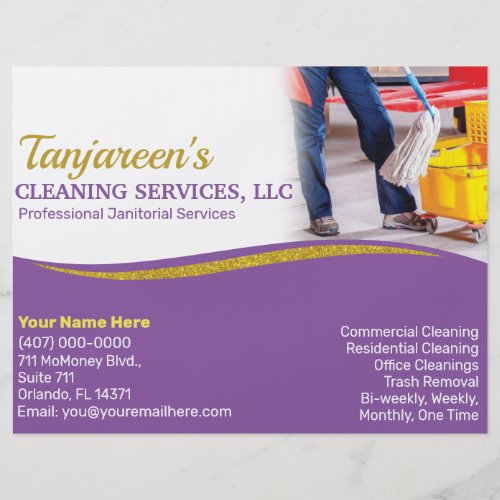 Professional CleaningJanitorial Housekeeping A4 Flyer