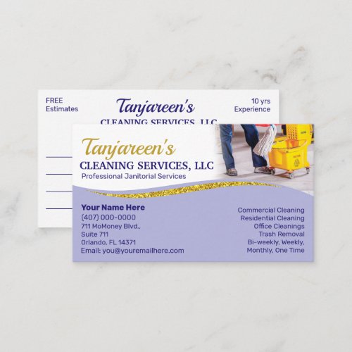 Professional CleaningJanitorial Housekeeping Serv Business Card