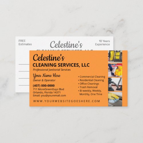 Professional CleaningJanitorial Housekeeping Serv Business Card