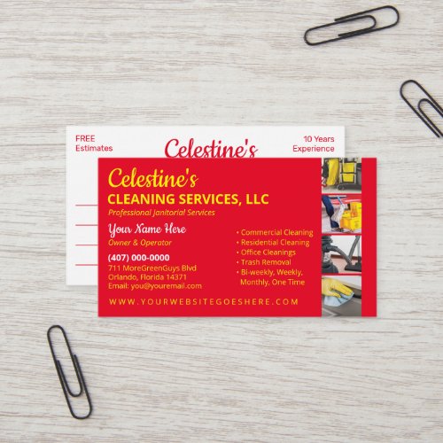 Professional CleaningJanitorial Housekeeping Serv Business Card