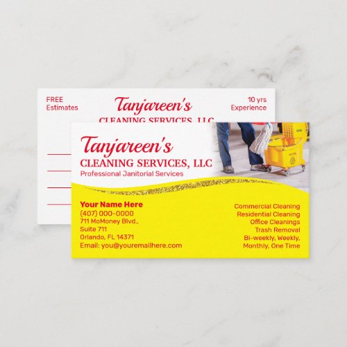 Professional CleaningJanitorial Housekeeping Serv Business Card