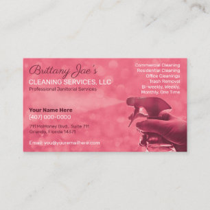 Professional Cleaning/Janitorial Housekeeping Serv Business Card