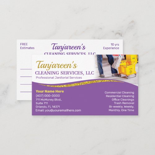 Professional CleaningJanitorial Housekeeping Serv Business Card