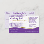 Professional Cleaning/Janitorial Housekeeping Serv Business Card (Front/Back)