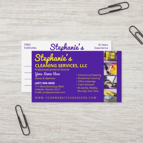 Professional CleaningJanitorial Housekeeping Serv Business Card