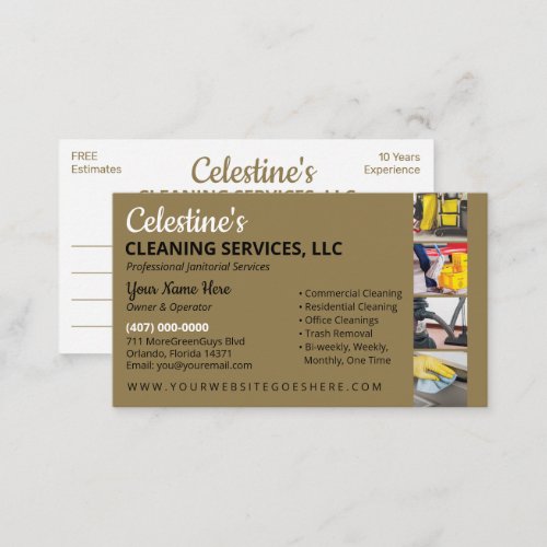 Professional CleaningJanitorial Housekeeping Serv Business Card