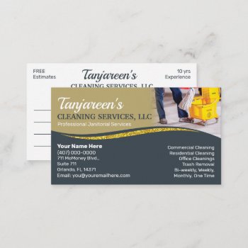 Professional Cleaning/janitorial Housekeeping Serv Business Card by WhizCreations at Zazzle