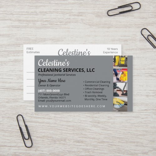 Professional CleaningJanitorial Housekeeping Serv Business Card