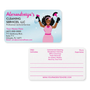 Professional Cleaning/Janitorial Housekeeping Serv Business Card