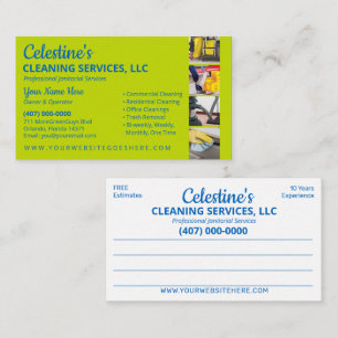 Professional Cleaning/Janitorial Housekeeping Serv Business Card