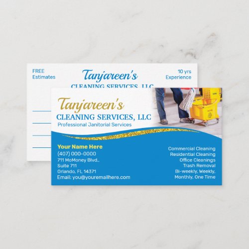 Professional CleaningJanitorial Housekeeping Serv Business Card