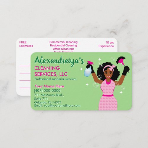 Professional CleaningJanitorial Housekeeping Serv Business Card