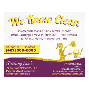 Professional Cleaning/Janitorial Housekeeping Serv Flyer