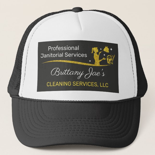 Professional Cleaning/Janitorial Housekeeping Serv Trucker Hat (Front)