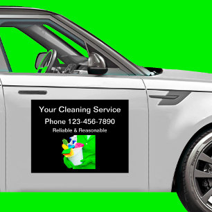 Professional Cleaning Maid Mobile Car Magnets