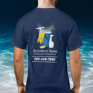 Professional Cleaning Service Auto Detailing Navy T-Shirt