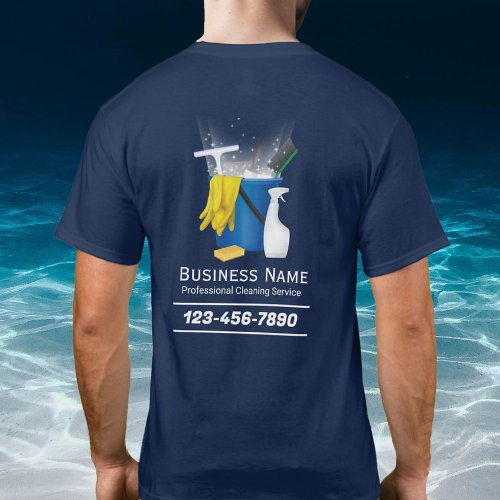 Professional Cleaning Service Auto Detailing Navy T_Shirt