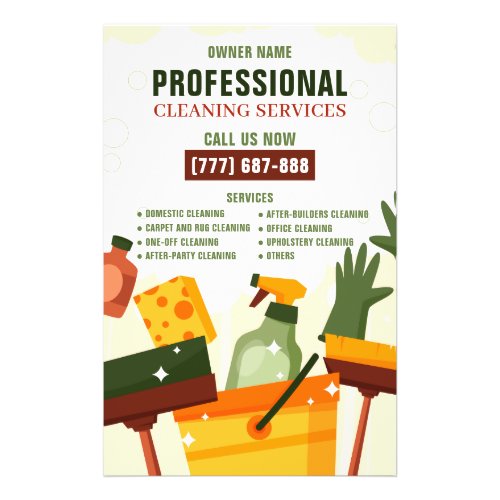 Professional Cleaning Service Business Advertising Flyer