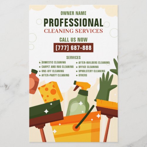 Professional Cleaning Service Business Advertising Flyer