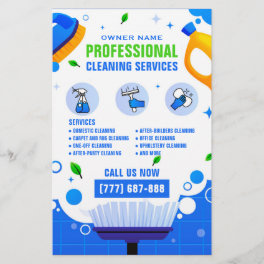 Professional Cleaning Service Business Advertising Flyer