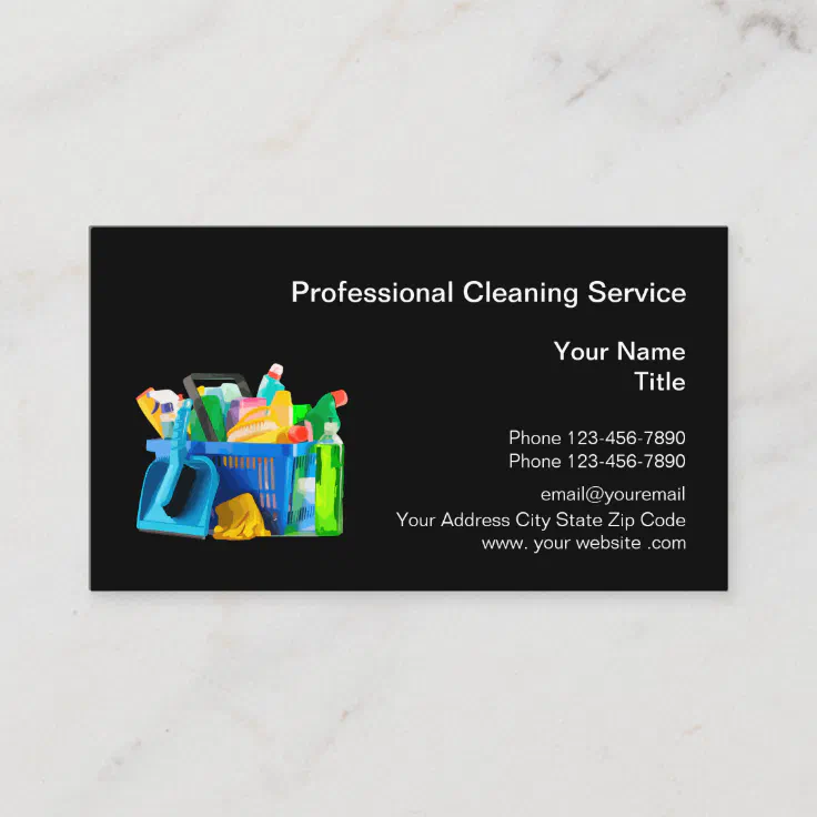 Professional Cleaning Service Business Card | Zazzle