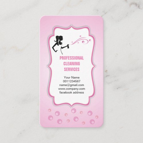 Professional cleaning service business card