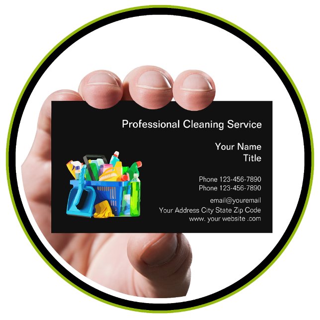 Professional Cleaning Service Business Card (Creator Uploaded)