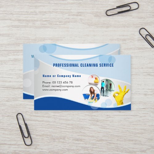Professional cleaning service business card
