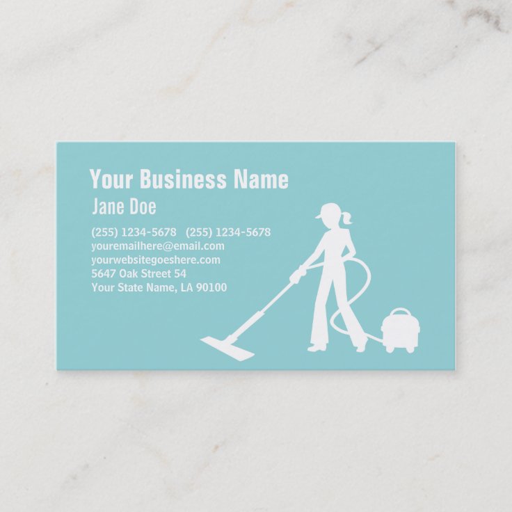 Professional Cleaning Service Business Card | Zazzle