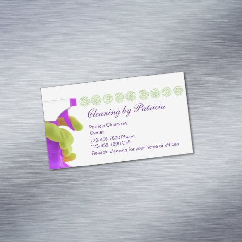 Professional Cleaning Service Business Card Magnet