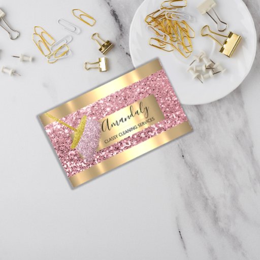 Customizable Professional Cleaning Service Maid House Keeping Business Card