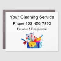 Cleaning Service Business Advertisement Car Magnet