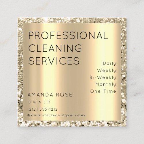 Professional Cleaning Service Residence Maid Gold Appointment Card