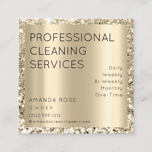 Professional Cleaning Service Residence Maid Gold Appointment Card