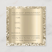 Professional Cleaning Service Residence Maid Gold Appointment Card (Back)