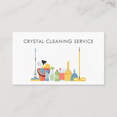 Professional Cleaning Service Supplies Business Card