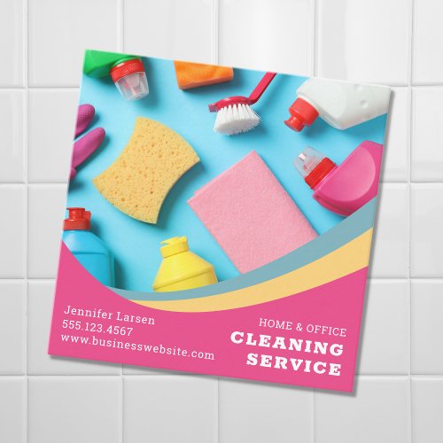 Professional Cleaning Service Supplies Square Business Card