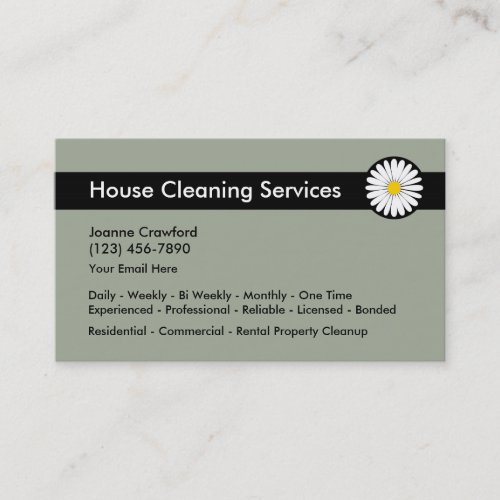 Professional Cleaning Services Business Card