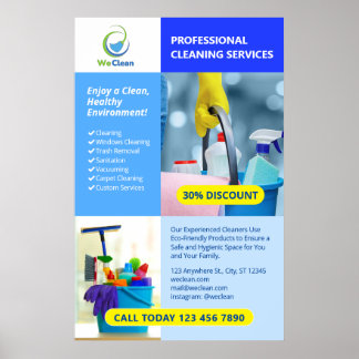 Professional Cleaning Services Business Flyer Poster