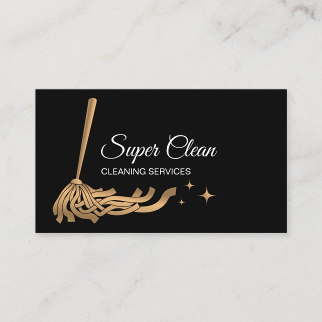 Professional Cleaning Services Maid Cleaning House Business Card (Front)
