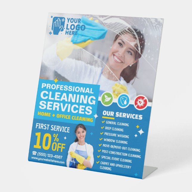 Professional Cleaning Services - Pedestal Sign (Front)