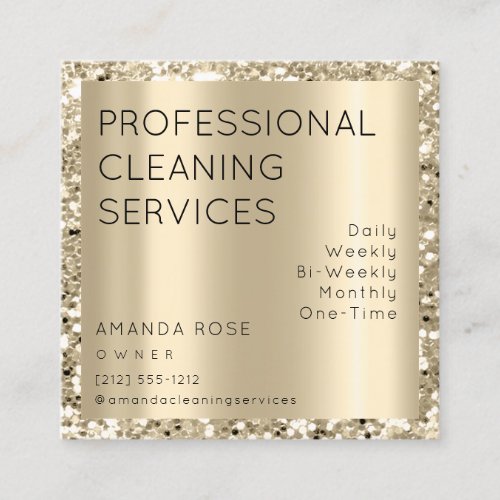 Professional Cleaning Services Residence Maid Gold Appointment Card