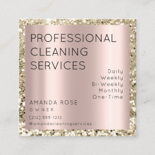 Professional Cleaning Services Residence Maid Gold Appointment Card