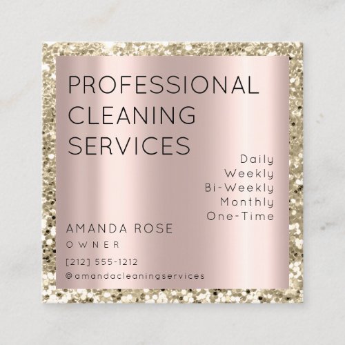 Professional Cleaning Services Residence Maid Gold Appointment Card