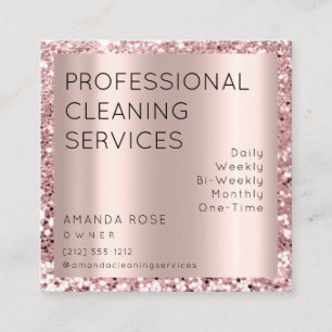 Professional Cleaning Services Residence Maid Logo Appointment Card