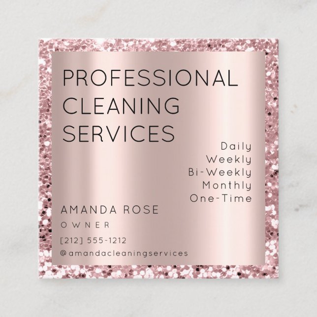 Professional Cleaning Services Residence Maid Logo Appointment Card (Front)