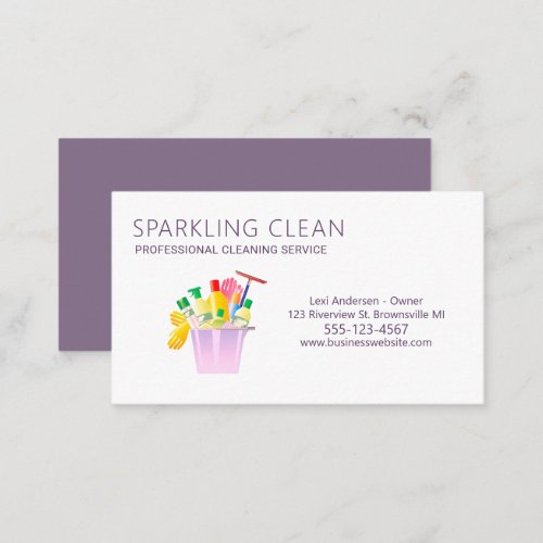 Professional Cleaning Supplies Clean Service Business Card